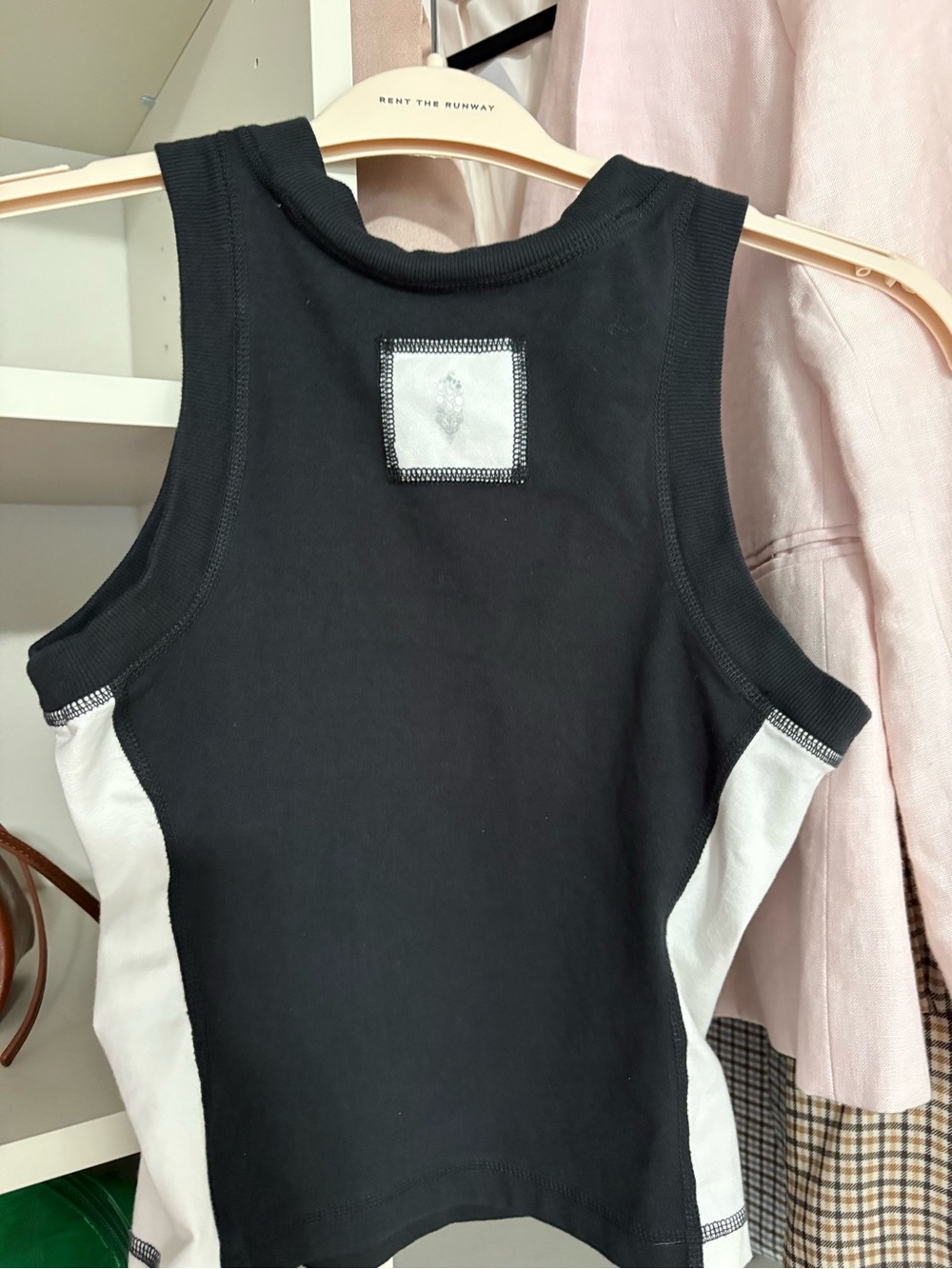 FP Movement by Free People Black Tank with White Side Panels - Picture 3 of 4
